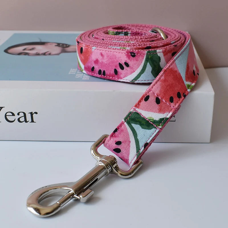 Personalized Bow Dog Collar & Leash Set
