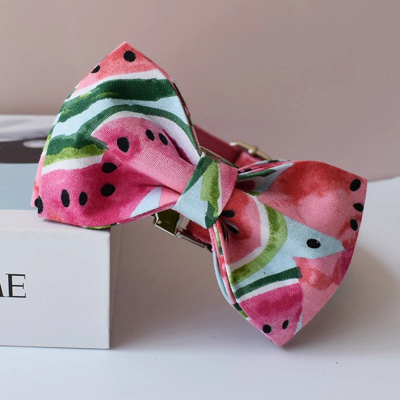Personalized Bow Dog Collar & Leash Set