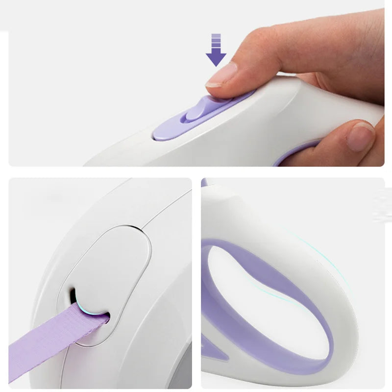 LED Streamer Retractable Dog Leash