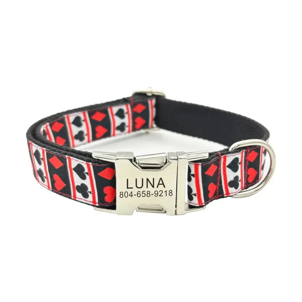 Personalized Engraved Dog Collar & Leash