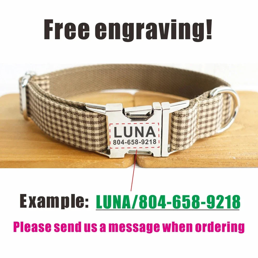 Personalized Nameplate ID Tag Collar & Leash