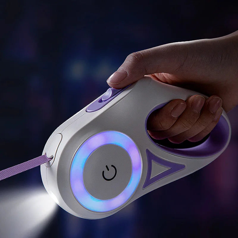 LED Streamer Retractable Dog Leash