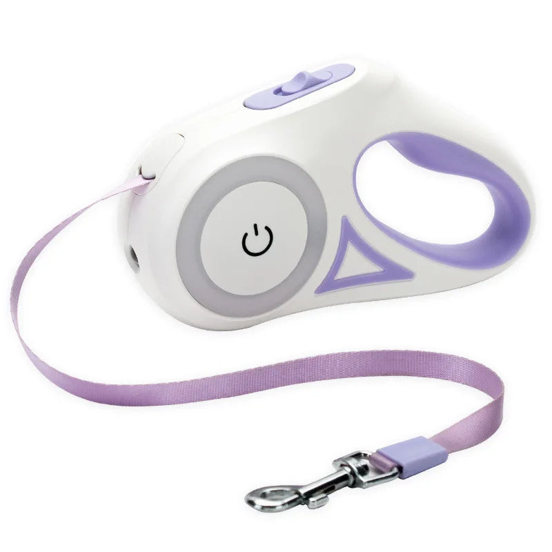 LED Streamer Retractable Dog Leash