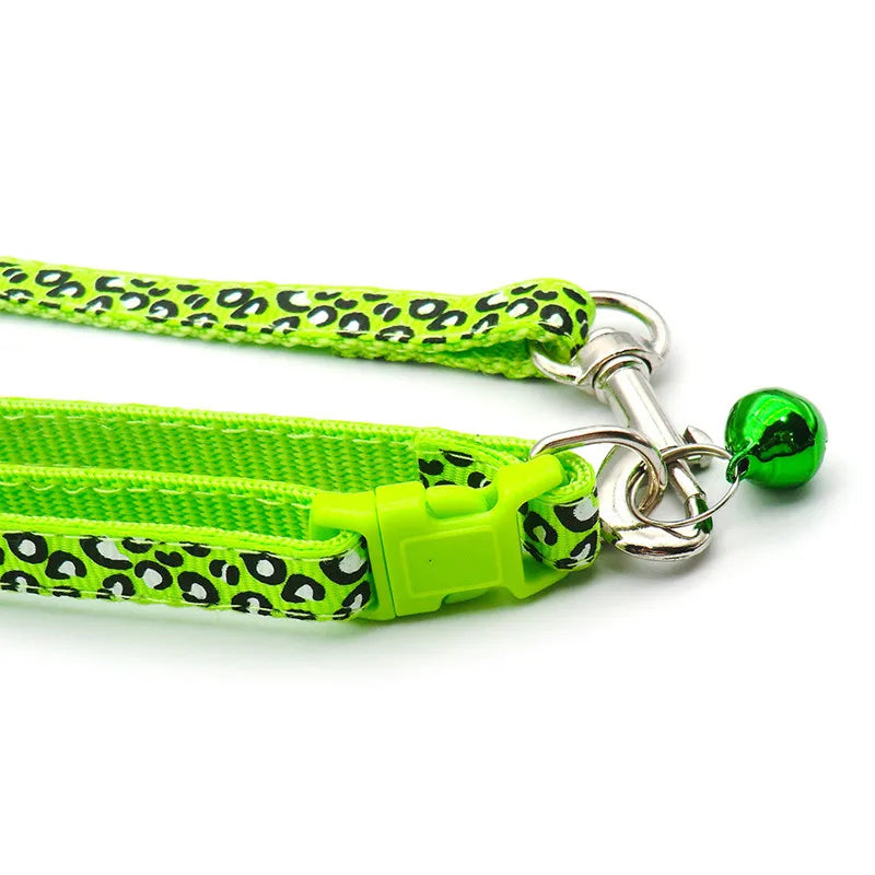 Leopard Print Cat & Dog Collar Set