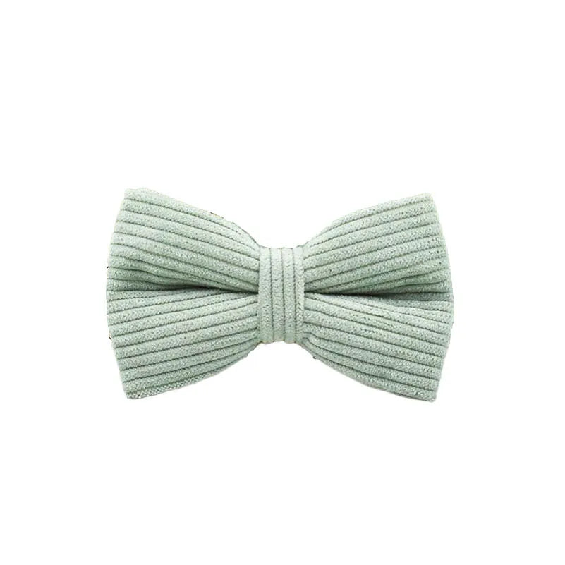 Light Green Corduroy Engraved Nameplate Dog Collar & Leash Set